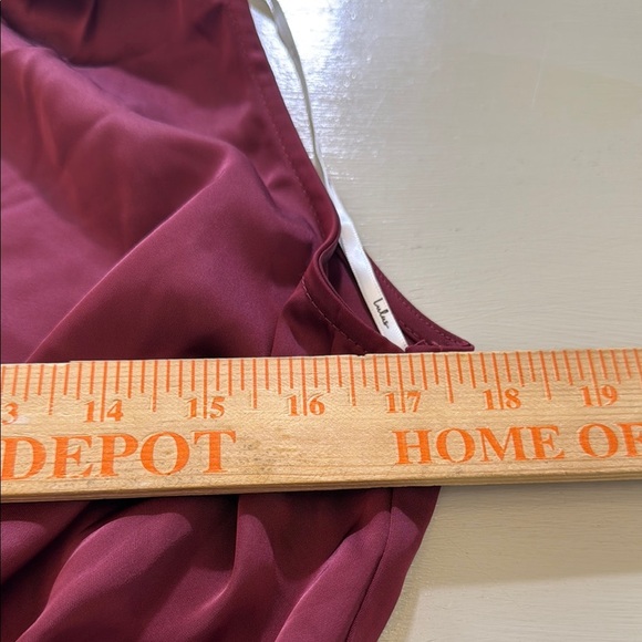 Lulus Classic Elegance Plum Chiffon Sleeveless Mock Neck Maxi Dress Size Small - Picture 8 of 9